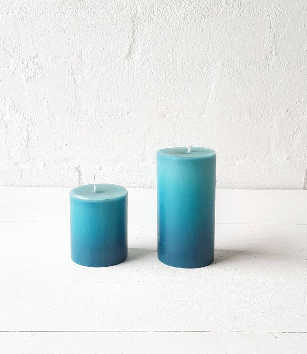 Bali Blue pillar candle